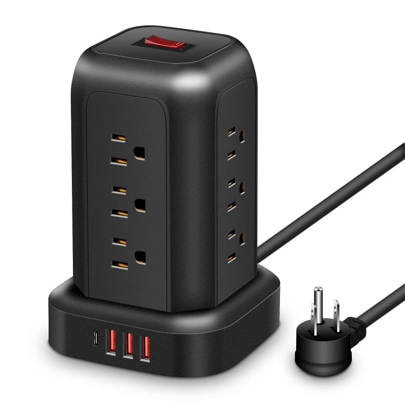 12 zásuviek Predlžovací kábel US Power Strip