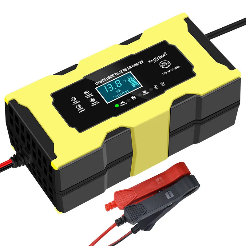 12V 6A plne inteligentná nabíjačka batérií pre motocykle s automatickou opravou