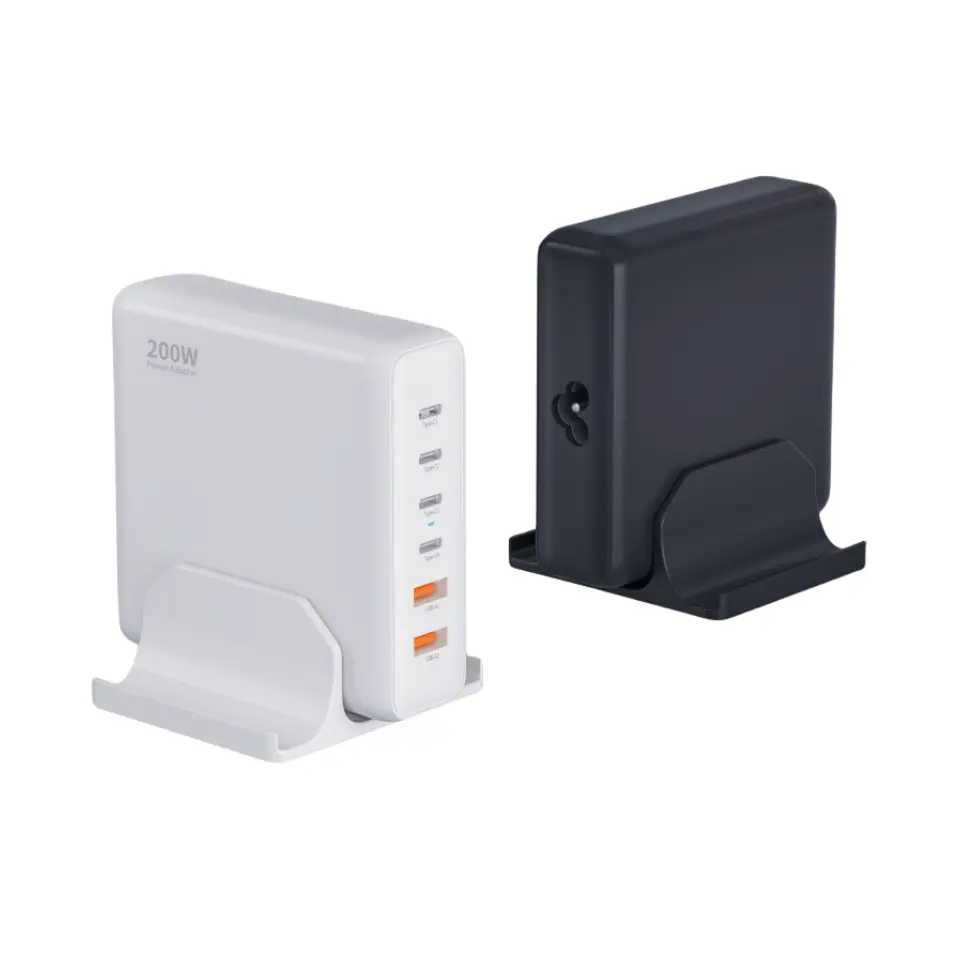 200W stolná PD nabíjačka so 6 portami typu C