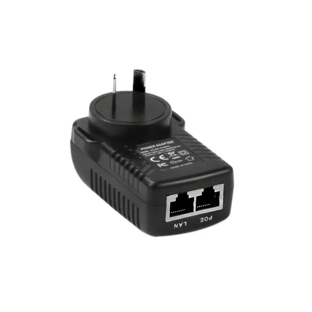 24V 1A POE nástenný adaptér Dvojportový POE injektor