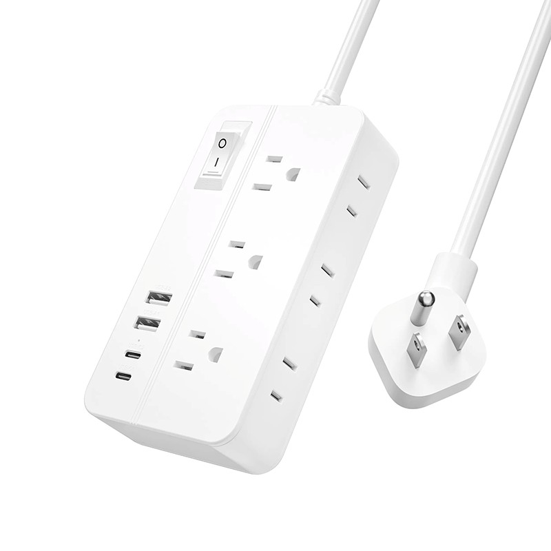 6 zásuviek USA Power Strip
