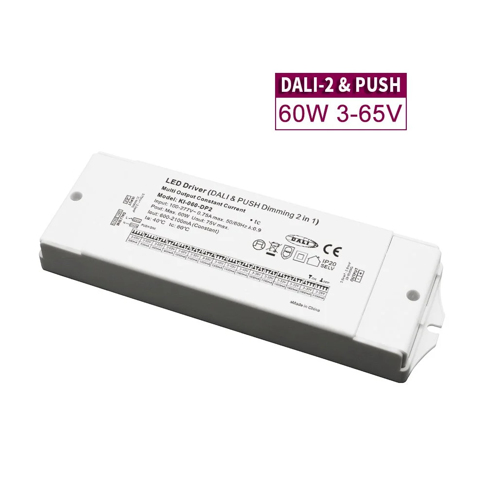 60W Konštantný prúd DALI Dimming CCT LED Driver
