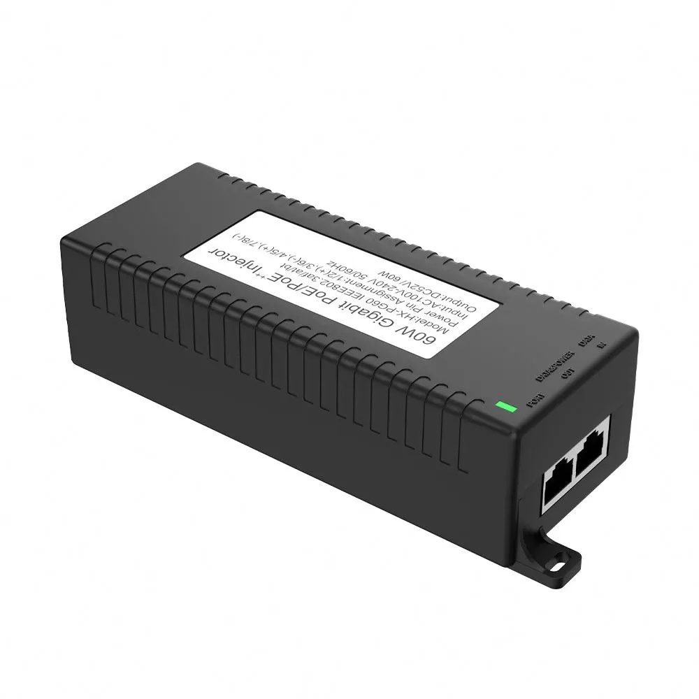 60W stolný POE injektor s IEEE802.3AF/AT/BT