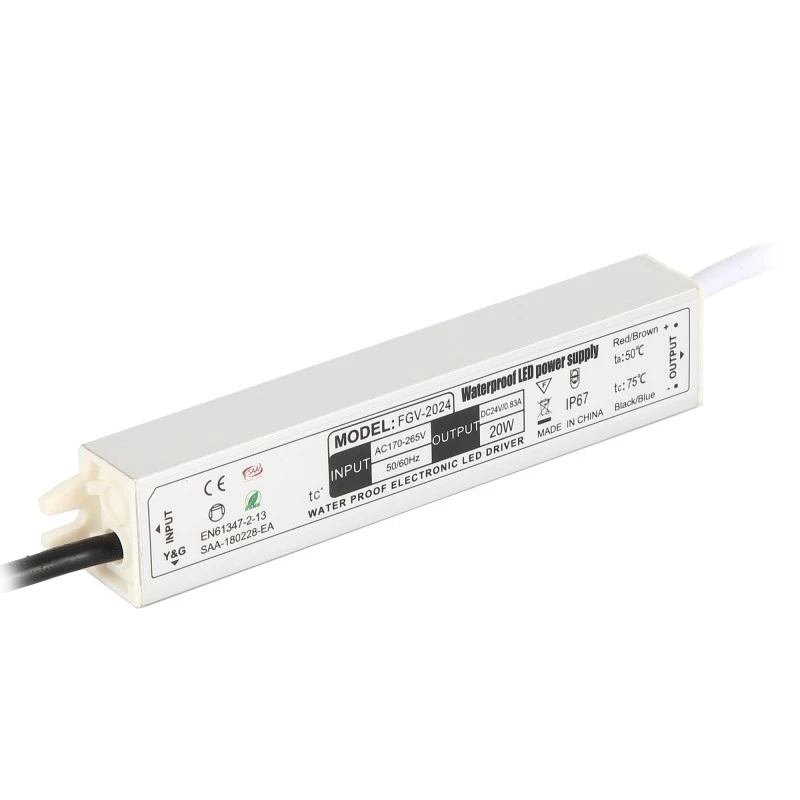 Vodotesný LED ovládač IP67 s hliníkovým spínaným zdrojom