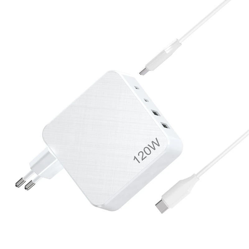 Viacportová nástenná nabíjačka pre laptopy 120W GaN USB C nabíjačka